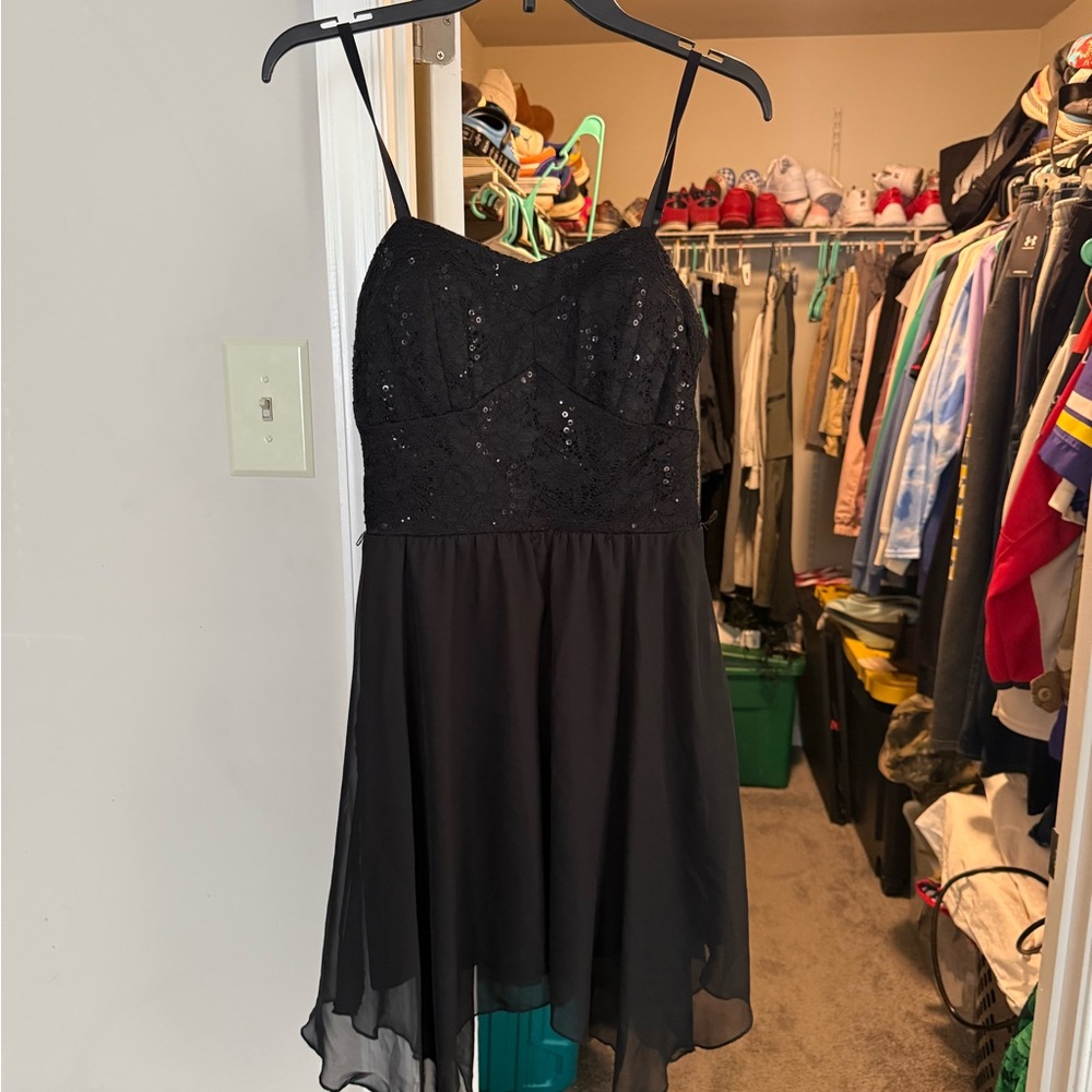 Lily Rose Black Sequin Dress